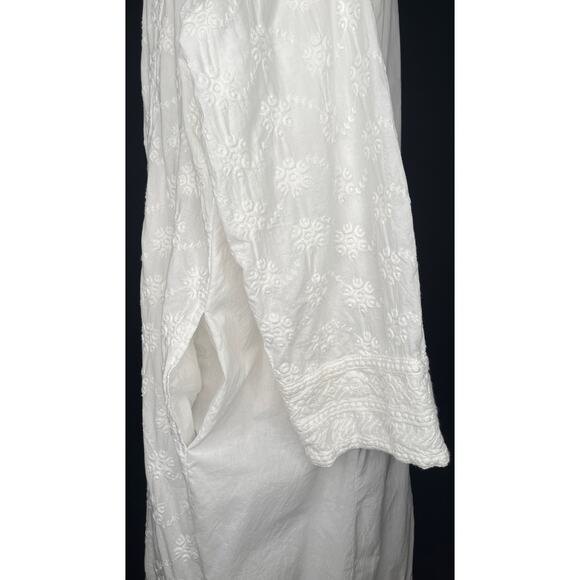 Soft Surroundings women's tunic dress textured 3/4 sleeve knee length pockets 3X - Picture 9 of 15